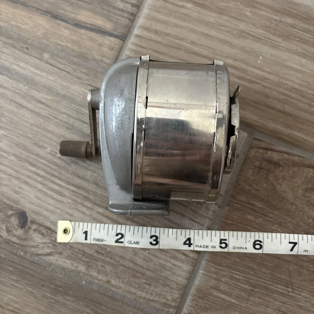 Vtg Boston Model KS Manual Pencil Sharpener Metal Base w/ Revolving 8 Hole Sizes